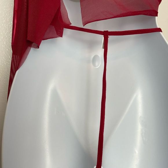 Avid Love Sexy Deep Red Baby Doll with G-String Size 18W - Picture 8 of 8